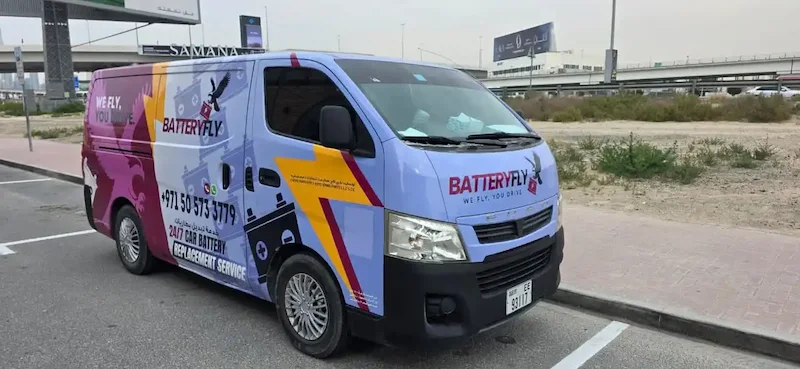 Car battery jumpstart service Dubai