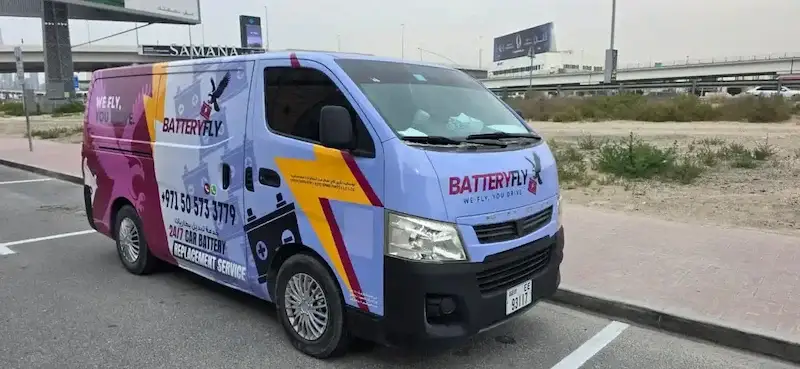 Car battery jumpstart service Dubai