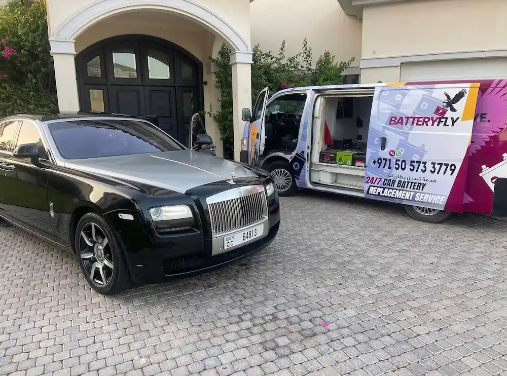 Car battery jumpstart service Dubai